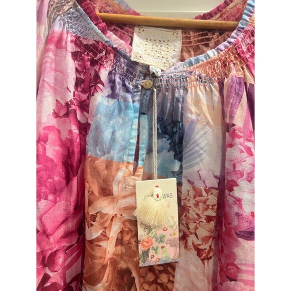 Johnny Was ESME Floral Patchwork Peasant Floral Blouse Womens Top SIZE XS Boho - Picture 12 of 13